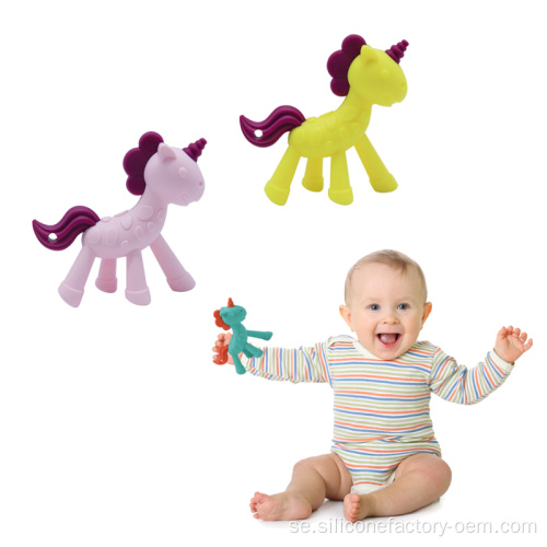 Matkvalitet Safe Silicone Teeth Molar Unicorn Toy